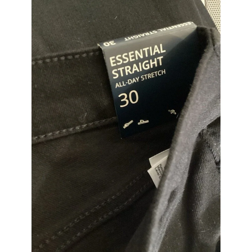 J. Crew Factory Black Essential Straight Jean in all day Stretch 30